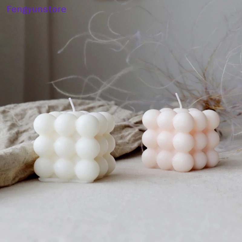 Khuôn Silicon Làm Bánh Mousse 6 Ngăn Tạo Hình Khối Rubik 3D DIY