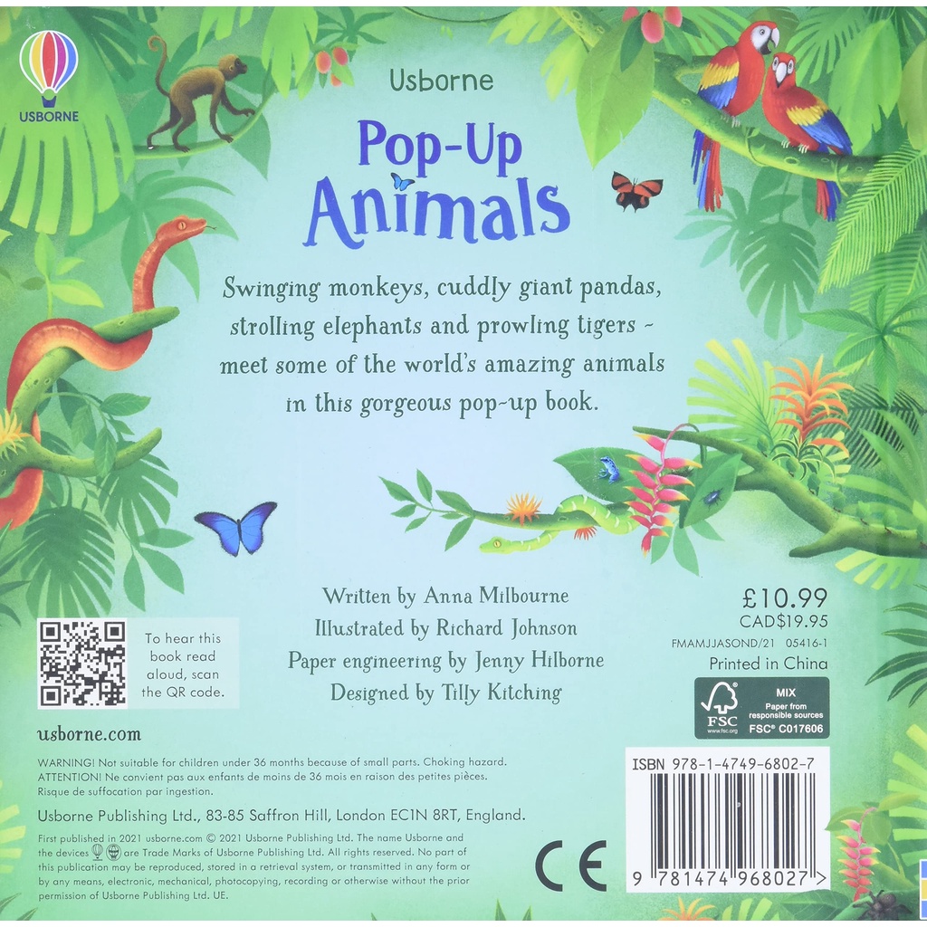 Sách Pop-Up Animals