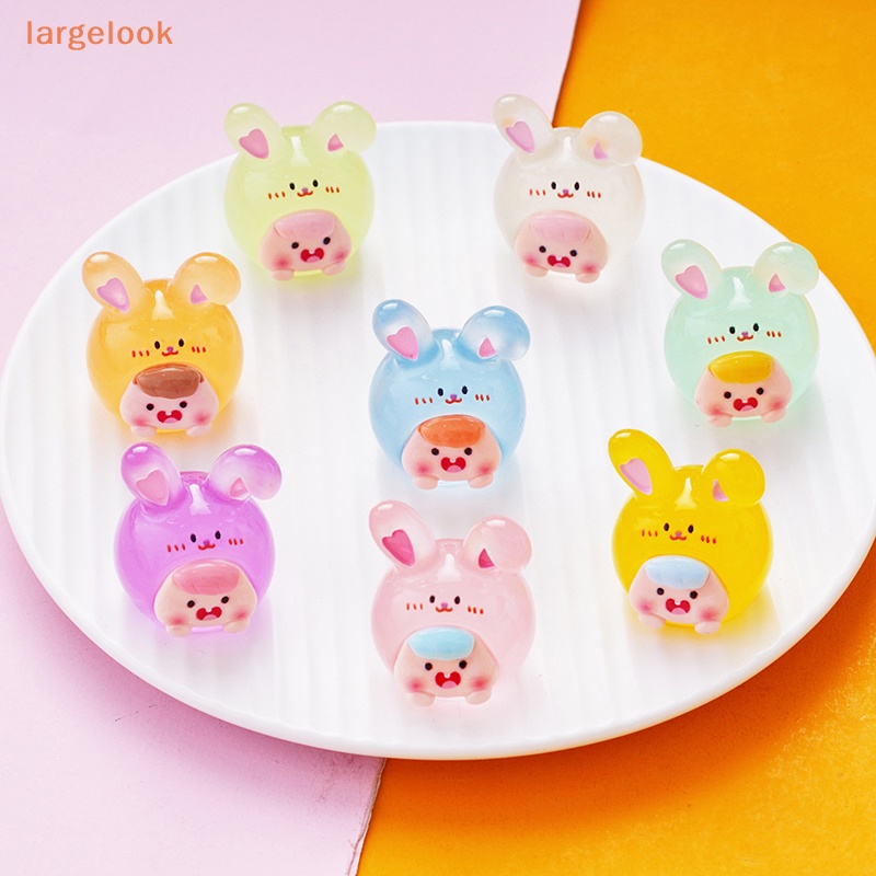 1 Chú Thỏ Dạ Quang Mini Dễ Thương Dùng Trang Trí