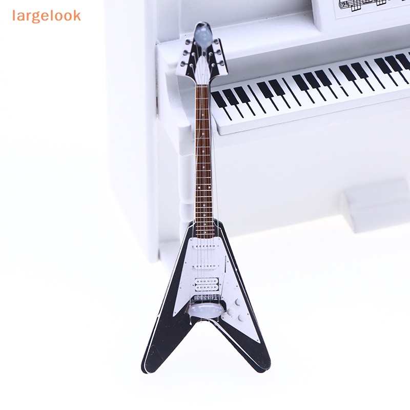 [Lớnlook] Đàn Guitar Điện Mini Trang Trí Nhà Búp Bê
