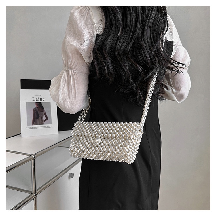 Túi Đeo Vai Mùa Hè 2023 Kết Cấu Hạt Ngọc Trai Phong Cách Phương Tây Kiểu Mới Cho Nữ
