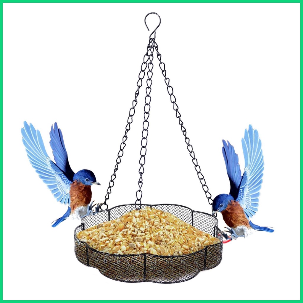 Hộp Đựng Thức Ăn Dạng Lưới Bằng Kim Loại Có Móc Treo Đa Năng Trang Trí Sân Vườn / Ban Công / Chim Hoang Dã
