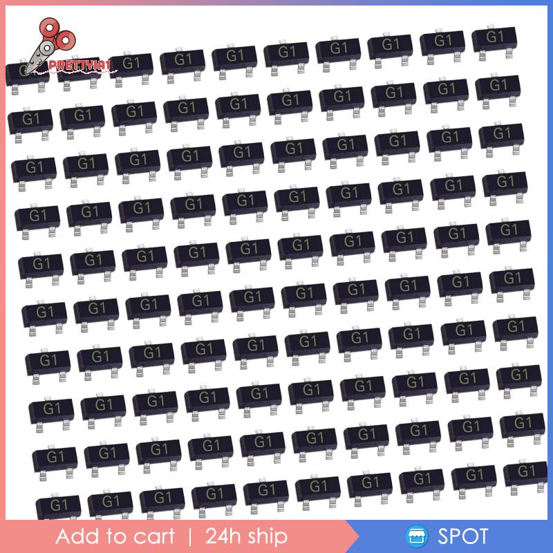 Set 100 Linh Kiện Bán Dẫn SMD MMBT5551LT1G Chuyên Dụng Cho Bảng Mạch Âm Thanh / Video