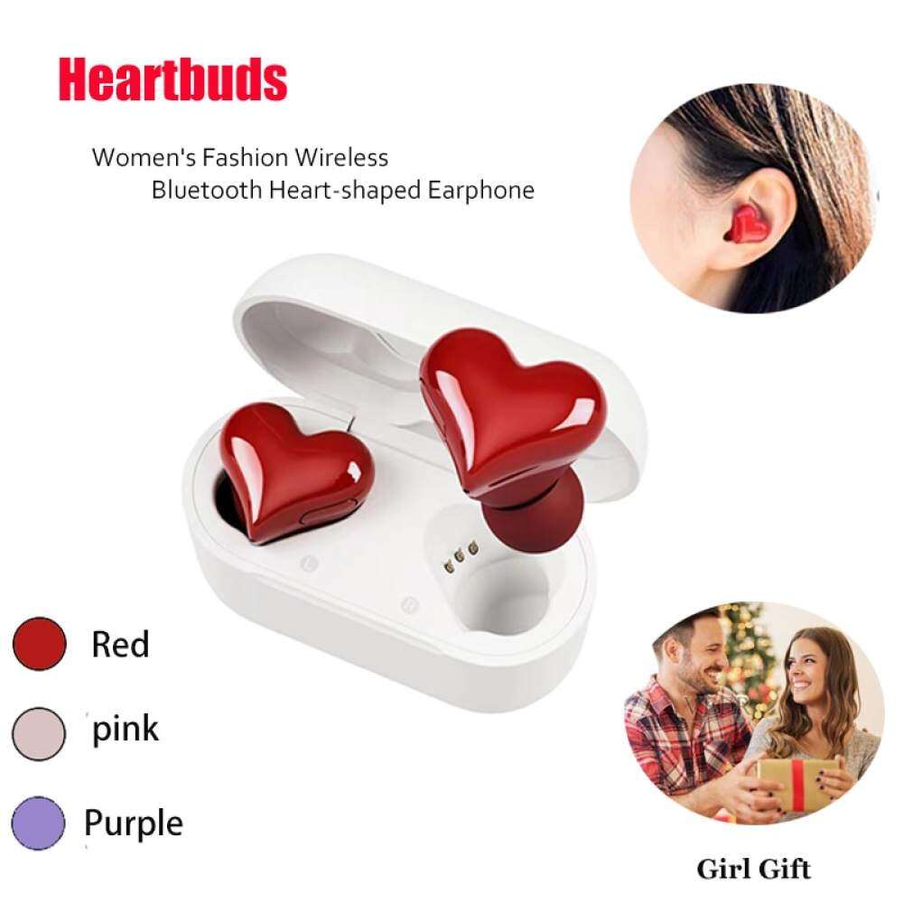 Tai Nghe Bluetooth Không Dây TWS Hình Trái Tim Giảm Tiếng Ồn Chất Lượng Cao Cho Điện Thoại Thông Minh / Máy Tính Bảng