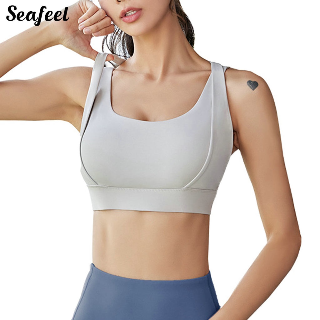 Áo Bra Thể Thao Cổ Vuông Chống Sốc Thoáng Khí Nhanh Khô Cho Nữ