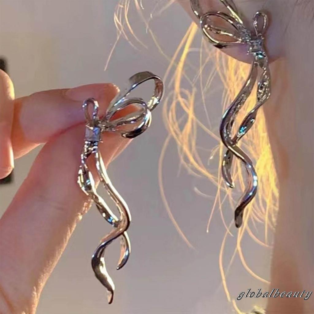 Bông Tai Hình Nơ Bằng Hợp Kim Tinh Tế Dành Cho Nữ