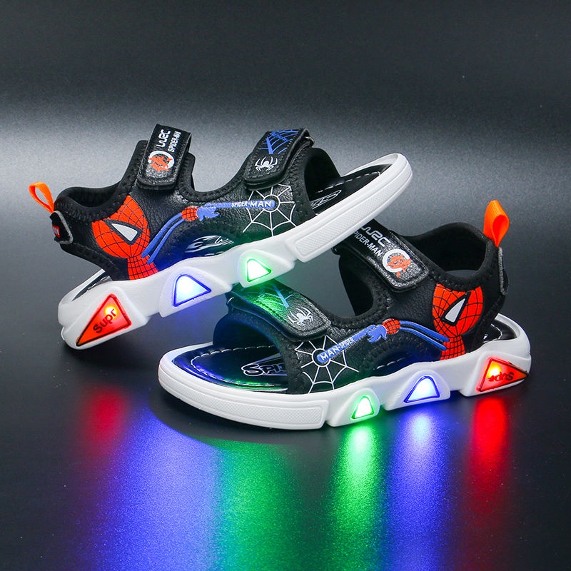 Xăng đan Đế Mềm Nhẹ Bằng EVA Có Đèn LED Họa Tiết Hoạt Hình Phong Cách Hàn Quốc Dễ Thương Dành Cho Trẻ Em