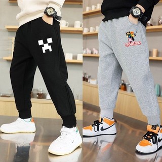 Quần Jogger Thể Thao Dài In Hoạ Tiết Hoạt Hình Minecraft Dành Cho Bé Trai