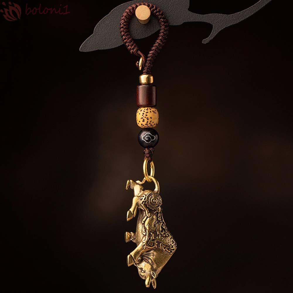 Móc Khóa Xe Hơi Bằng Đồng Thau Handmade Phong Cách Vintage