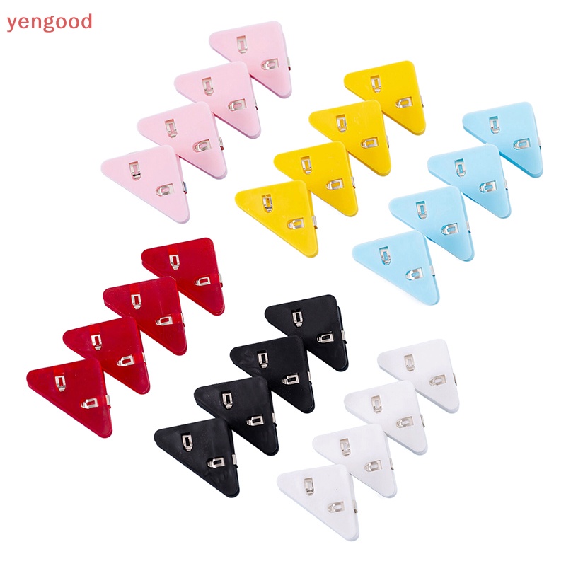 Set 10 Kẹp Giữ Ảnh Trong Suốt Hình Tam Giác Nhiều Màu Sắc