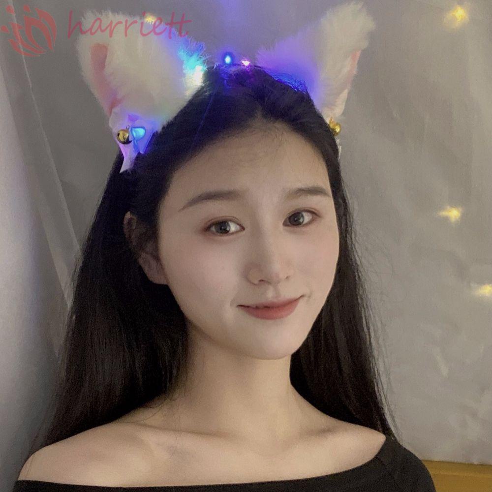 Băng Đô Tai Mèo Có Chuông Phát Sáng Dễ Thương Phong Cách Lolita