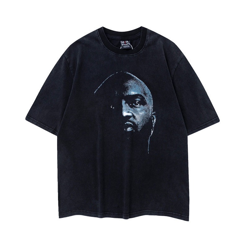 S-aint- Áo Thun Đen Tay Ngắn In Hình Ca Sĩ Rap Đường Phố Cao Cấp Thời Trang Cho Nam Và Nữ Jktsyrt