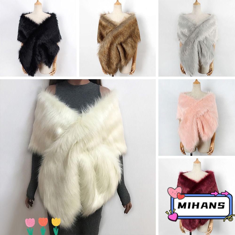 Khăn Choàng Cổ Bằng Lông Nhân Tạo Dày Dặn Giữ Ấm Thời Trang Thu Đông Cho Nữ