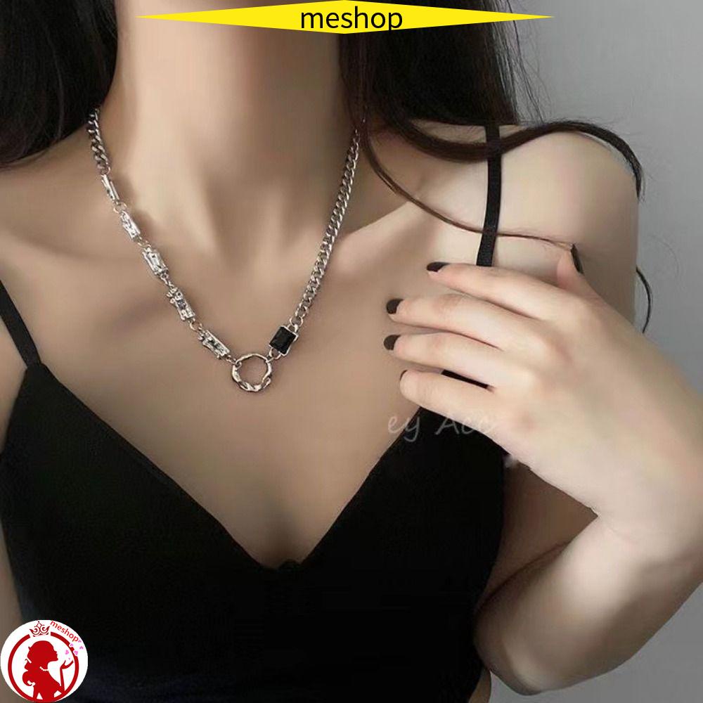 Áo Thun Đen In Chữ ME Cá Tính Hợp Thời Trang|Vòng cổ Bằng Thép Titan Cao Cấp Thời Trang Cho Nữ