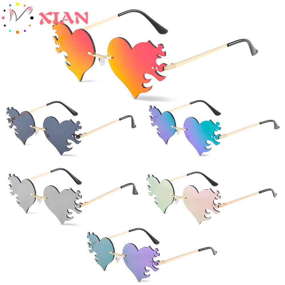 Kính Mát Không Gọng Chống Tia UV400 Độc Đáo Thời Trang Dự Tiệc Cho Nữ