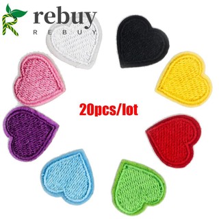 Set 20 miếng vá ủi nhiệt thêu hình trái tim xinh xắn gồm nhiều màu tùy chọn