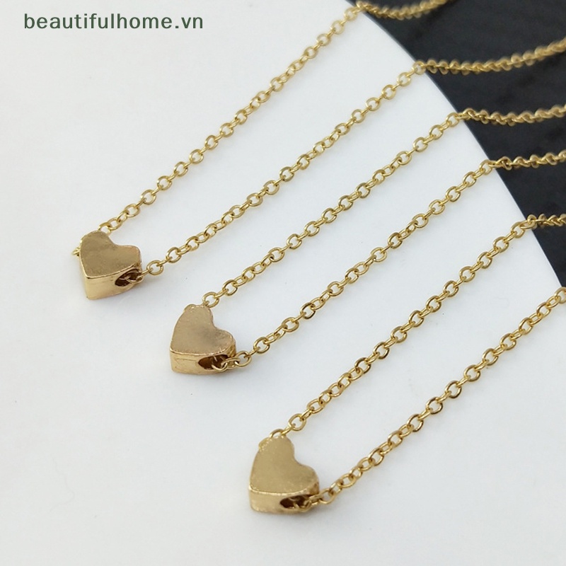 Vòng cổ Mặt Hình Trái Tim Tối Giản Thời Trang Cho Nữ