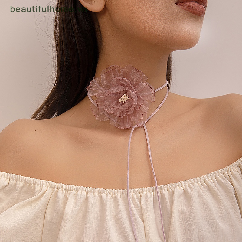 Vòng Cổ Choker Ren Hoa Dáng Dài Thanh Lịch Hợp Thời Trang Cho Nữ [Người Đẹp]