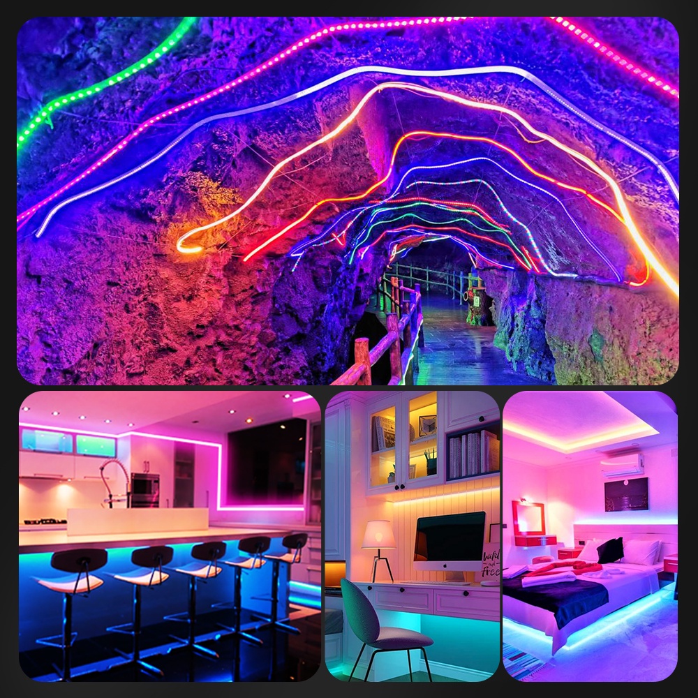 Dây Đèn Led 12V 5M RGB SMD3535 5mm 60leds / m 120leds / m Trang Trí Phòng