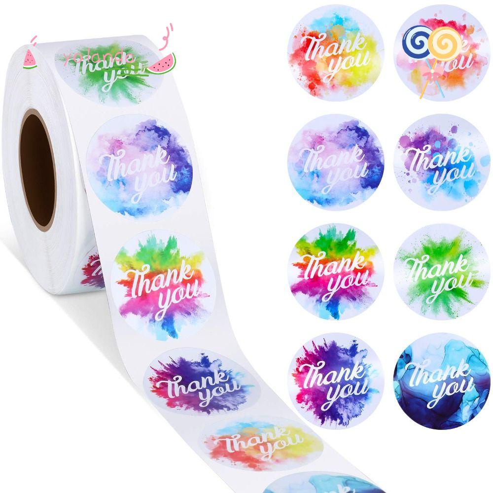 Bộ 2 Cuộn Nhãn Dán Màu Nước Tự Dính Cỡ Nhỏ Tiện Dụng