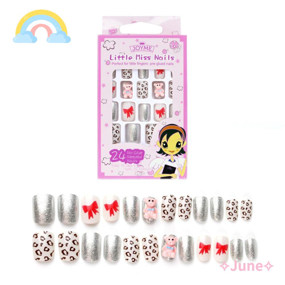 Bộ 24 Móng Tay Giả DIY Che Phủ Toàn Diện Có Thể Tháo Rời