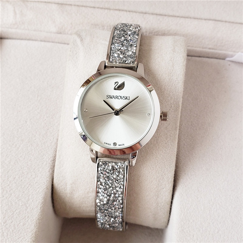 Đồng Hồ Thạch Anh Swarovski Thiết Kế Đơn Giản Thời Trang Cho Nữ