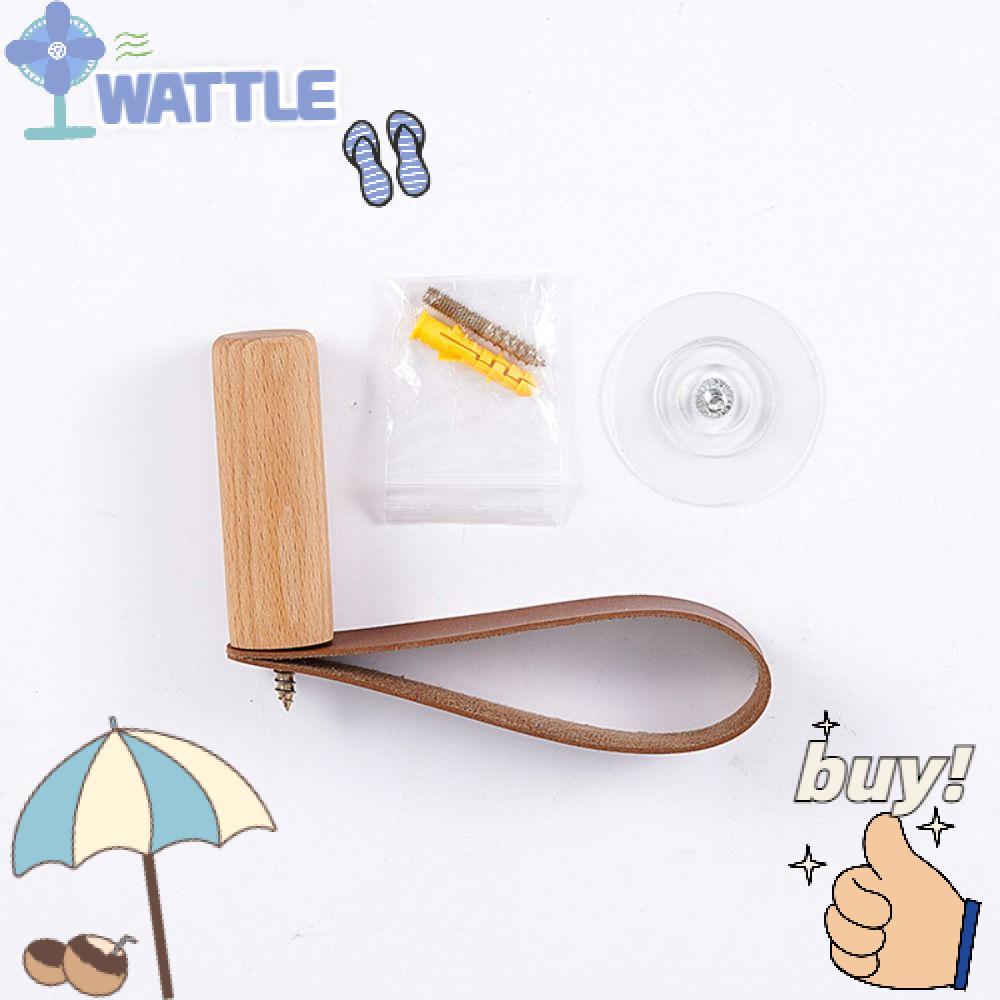 Set 3 Móc Treo Đồ Gắn Tường Bằng Gỗ Màu Đen Phong Cách Vintage