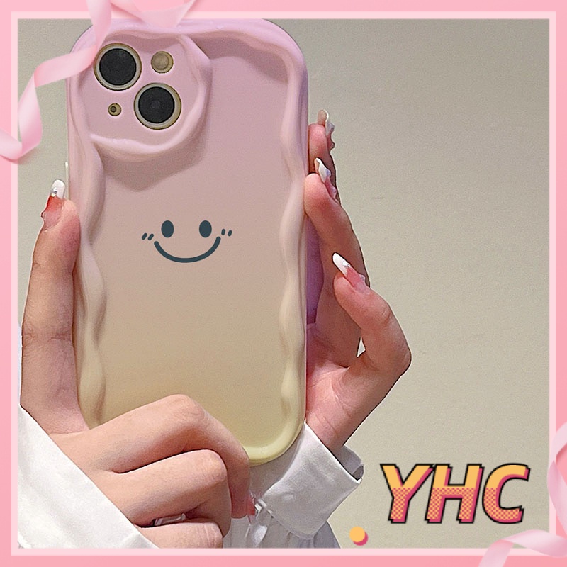 Ốp Lưng iPhone Màu hồng thay đổi khuôn mặt tươi cười 3D cuộn sóng viền Silicone camera bảo vệ Cho Iphone 6 / 6S / 6splus / se / 7 / 7plus / 8 / 8plus / X / xs / xsmax / 11 / 12 / 13 / 14 / Plus / pro / pro max-226