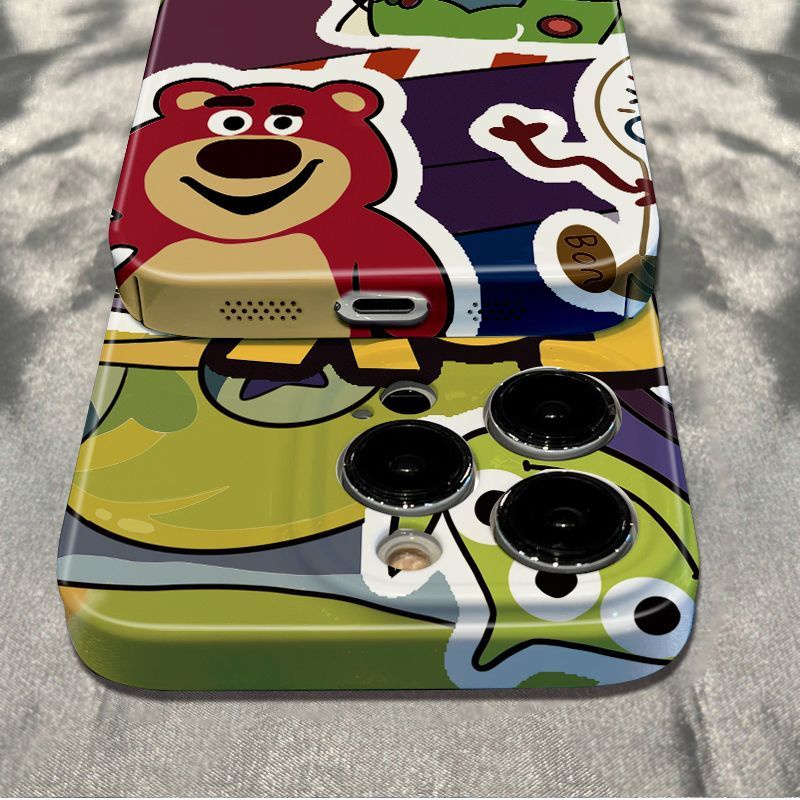 Ốp Điện Thoại Mềm Chống Sốc Họa Tiết Gấu Và Dâu Tây Cho Iphone 11ins Plus 78 max 12 14 Pro 13 LHPL