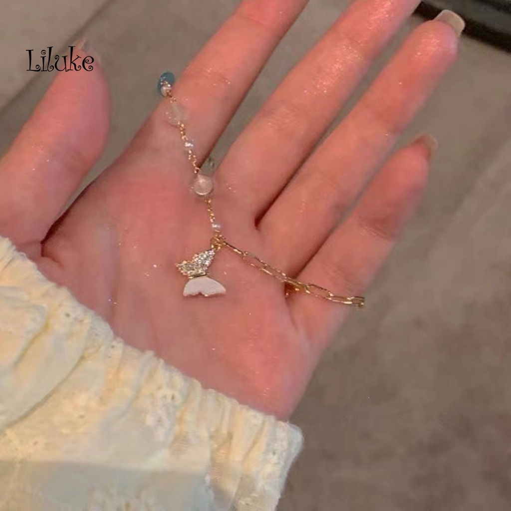 Vòng Tay Hợp Kim Mạ Bạc Trang Trí Hạt Nhiều Màu Kiểu Dáng Thời Trang Cho Nữ