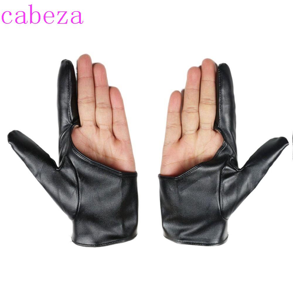 Găng Tay Da PU Hai Ngón Phong Cách Hip Hop Đơn Giản Cho Nữ