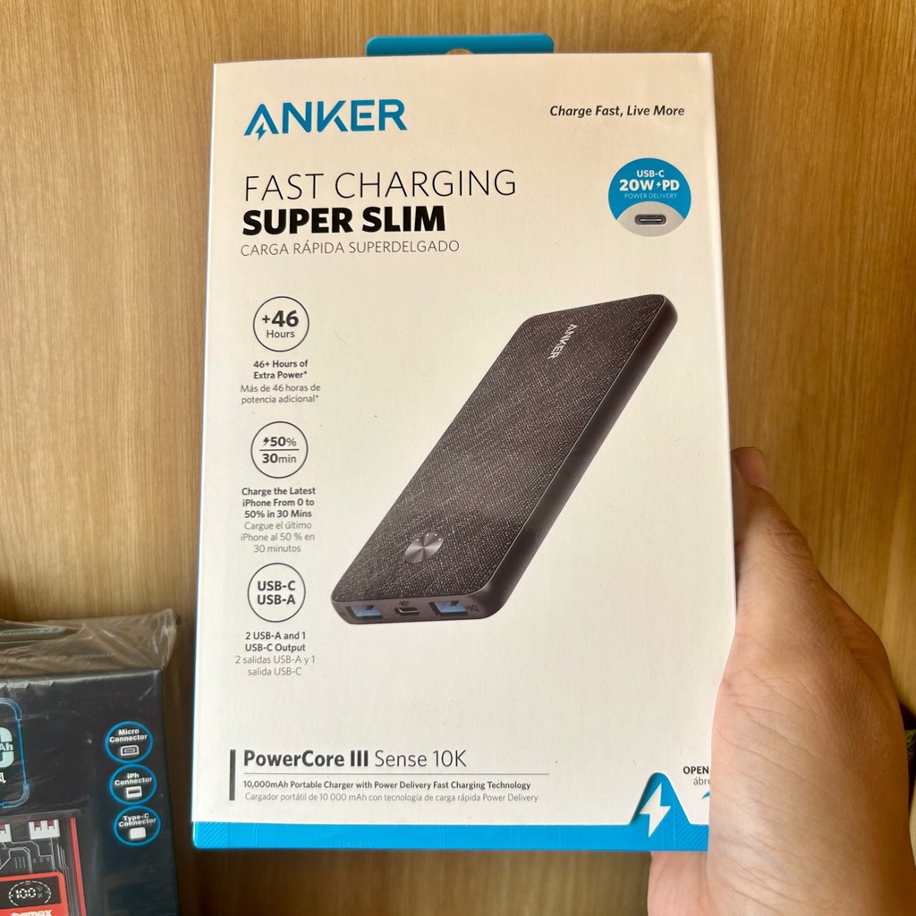 Sạc dự phòng Anker powerpore 3 Sense 10000mAh - A1248 NEW bọc vải sạc nhanh 20W PD