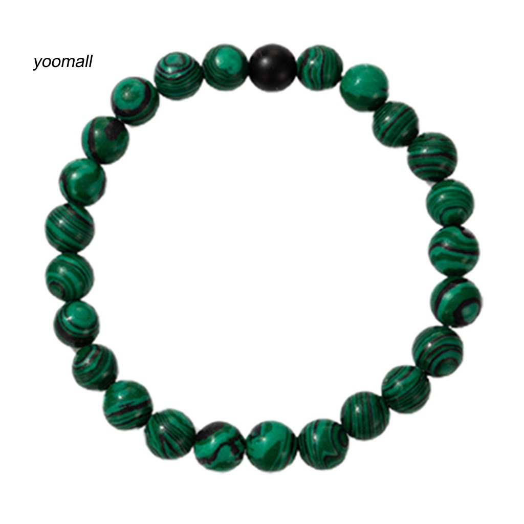 2 Vòng Tay Đá Mắt Hổ Màu Xanh Lá / Đen Thoải Mái Thời Trang Hàng Ngày