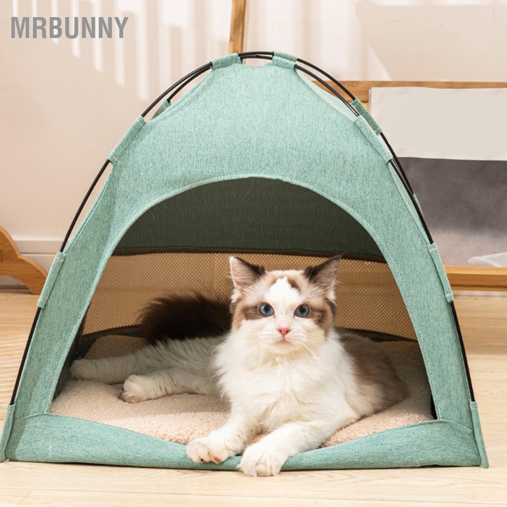 Mrbunny Lều Mèo Giường Không Gian Lớn Thoáng Khí Thoải Mái Có Thể Giặt Cho Thú Cưng Nhà Chó Tất Cả Các Mùa Kích Thước S
