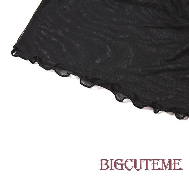 [] - Áo Crop Top Không Tay Có Khóa Kim Loại Trang Trí Xuyên Thấu Mùa Hè Cho Nữ