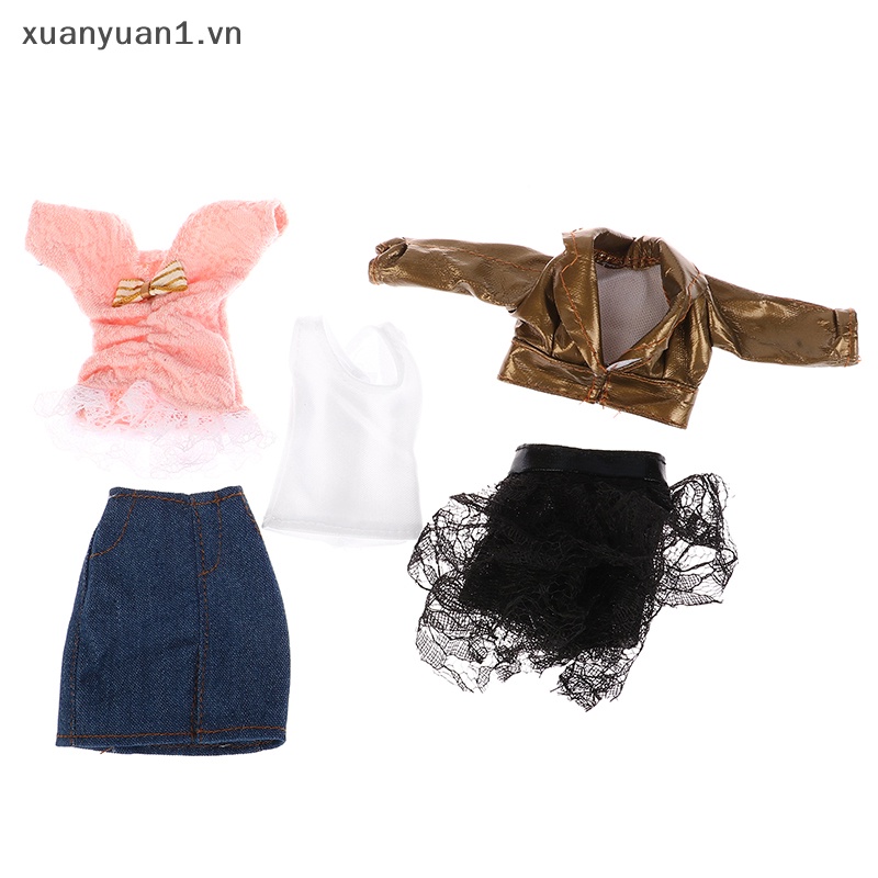 Đầm Ngắn Hai Mảnh Thời Trang Cho Búp Bê 30cm