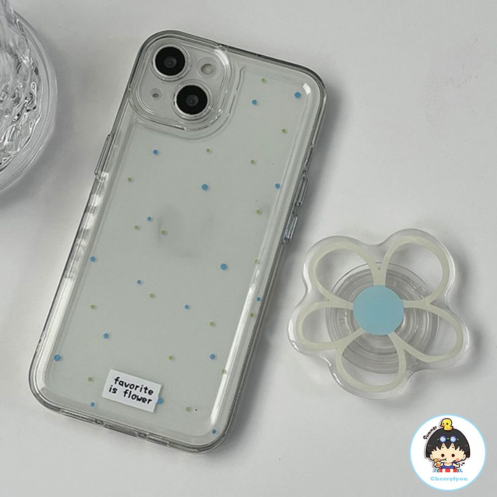Ốp Điện Thoại TPU Mềm Trong Suốt Chống Trượt Có Giá Đỡ Hình Hoa Cho IPhone 11 12 13 14 Pro Max 14 Plus