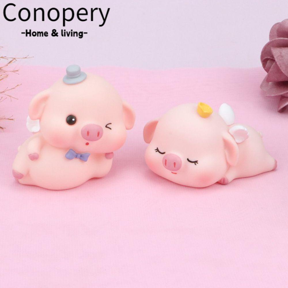 CONOPERY Phụ Kiện Trang Trí Bánh Kem Hình Hoạt Hình Đáng Yêu