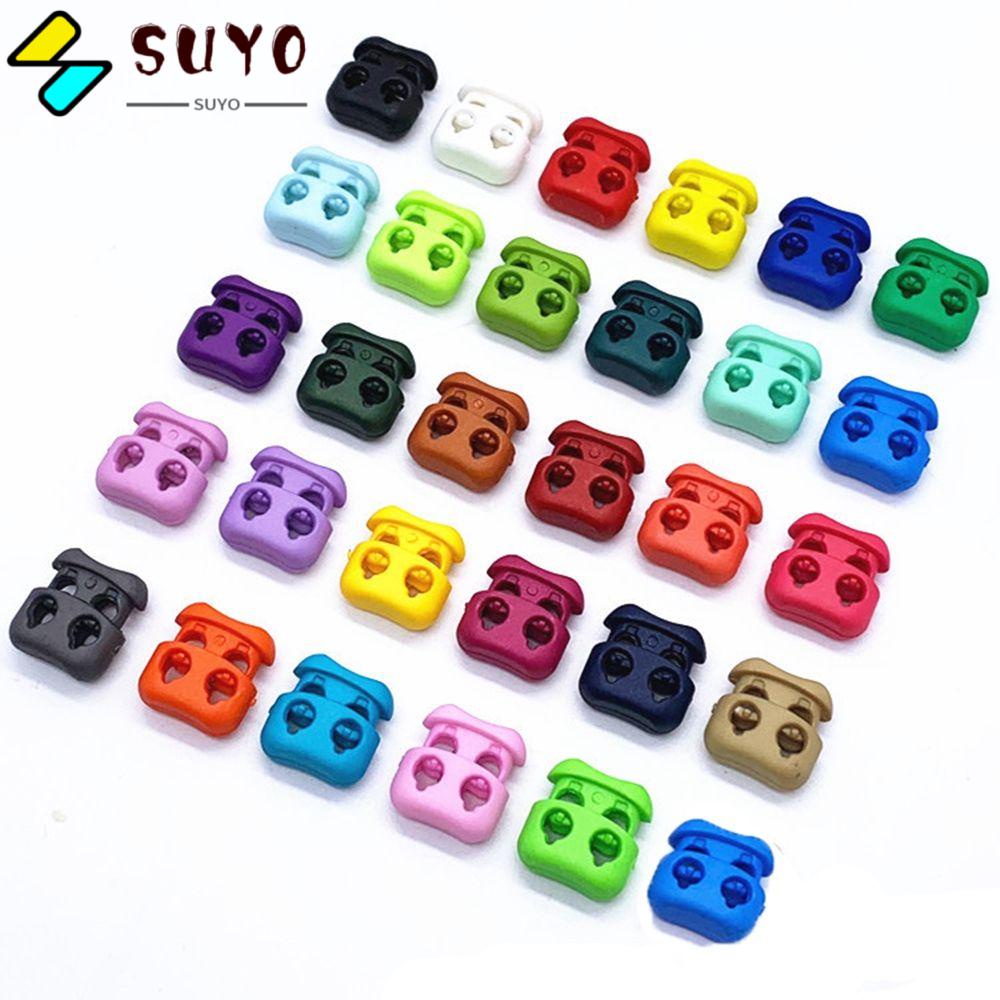 SUYO Set 20 Khóa Dây Giày 4mm 20 Món Bằng Nhựa Chuyên Dụng