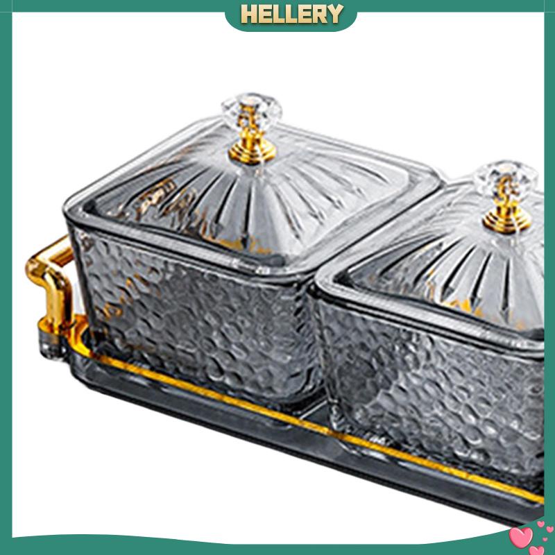 [HelleryVN] Khay Đựng Gia Vị / Thức Ăn Vặt Có Nắp Tháo Rời Được