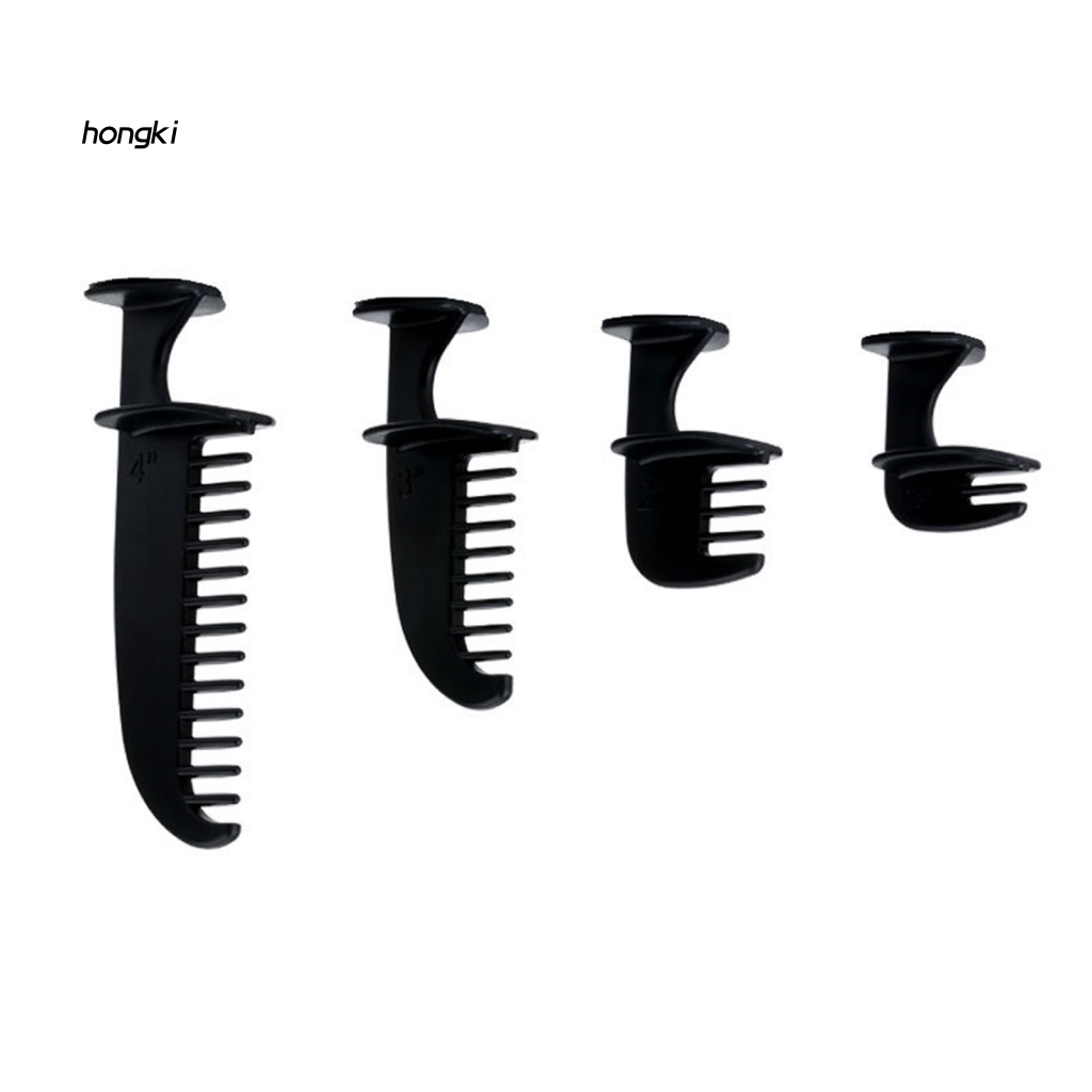 Set 4 Thước Kẻ Cắt Tóc Bằng ABS Có Thể Tái Sử Dụng