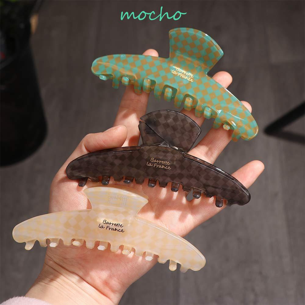 Kẹp Tóc Hình Cá Mập Họa Tiết Kẻ Sọc Thời Trang Hàn Quốc