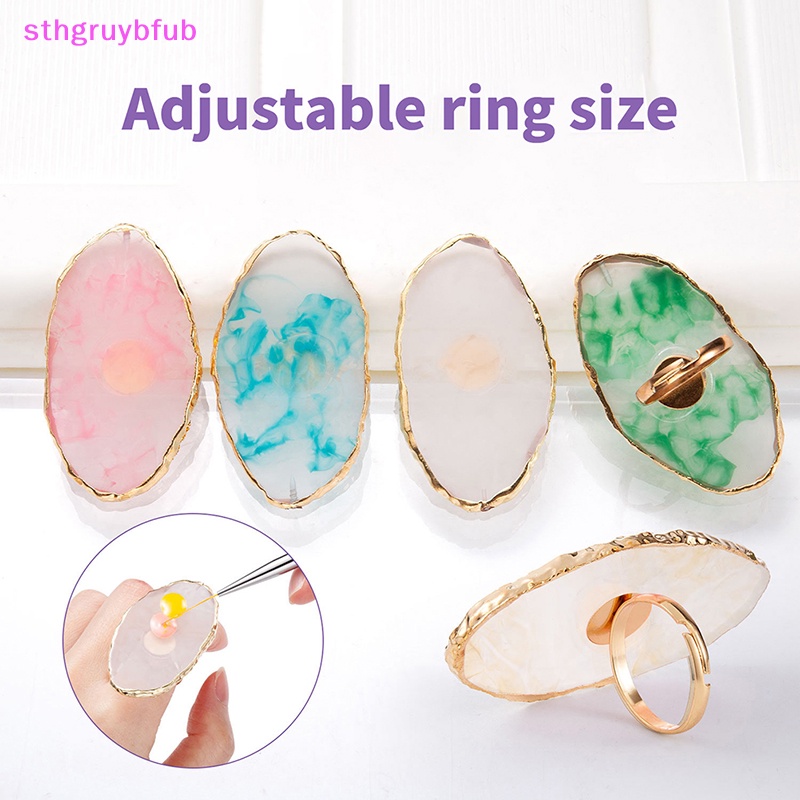 1 Khay Đá Resin Dùng Đựng Màu Sơn Móng Tay Nghệ Thuật