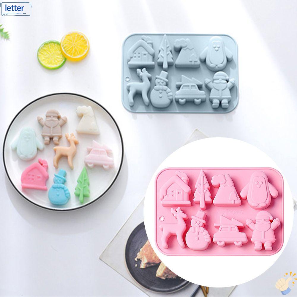 LET Khuôn Làm Xà Phòng 8 Ngăn Chủ Đề Giáng Sinh