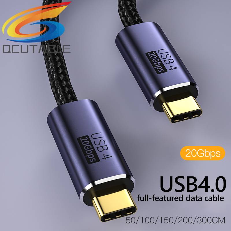 Cáp Sạc Nhanh 20Gbps 8K 60Hz PD 100W USB 4.0 Type-C Male Sang Male