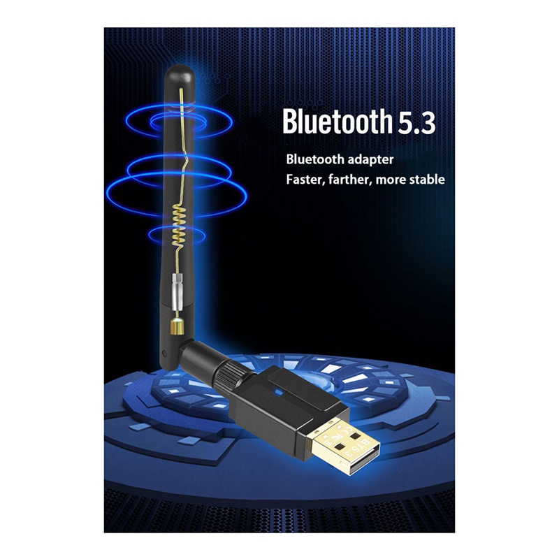 1 Bộ Ăng Ten Ngoài USB Bluetooth 5.3 Thu Phát Tín Hiệu 100M (Màu Đen)