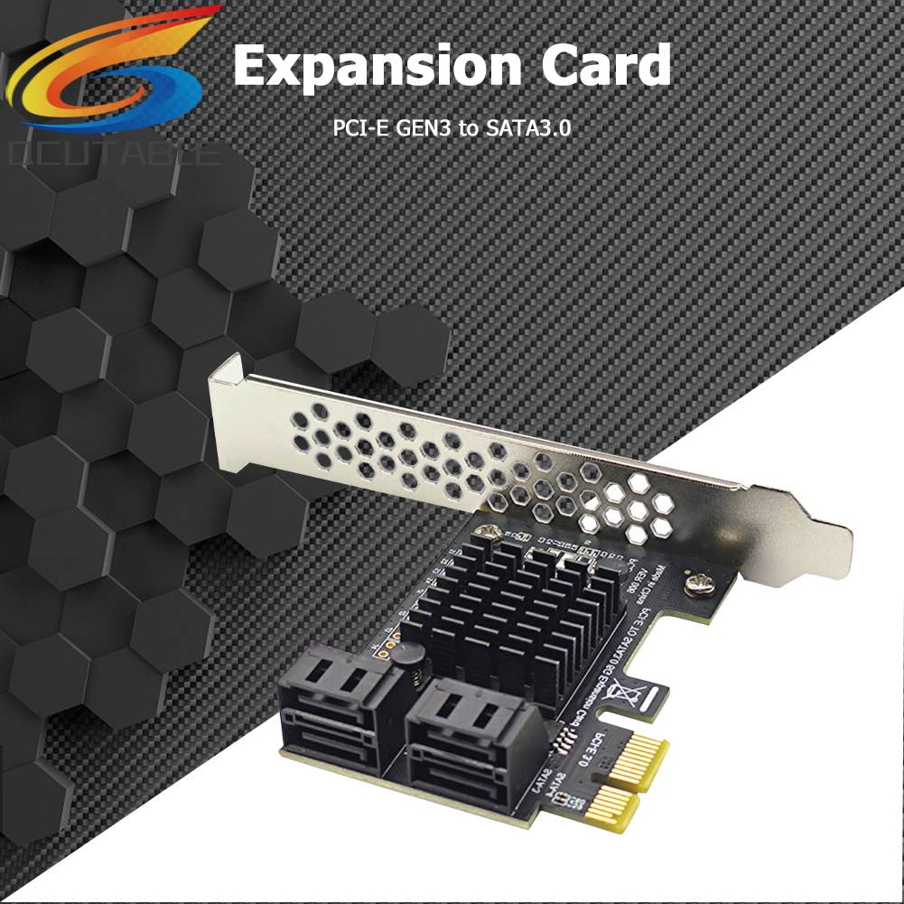 Card ChuyểN ĐổI 4 CổNg SATA III 6Gbps SATA 3.0 Sang PCIe 1X + Khung