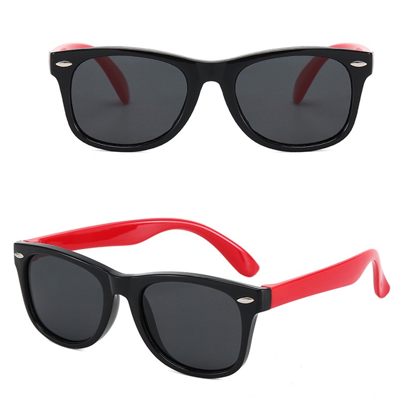 Kính Mát Phân Cực Mặt Tròn Gọng Silicon Dẻo Chống Tia UV400 Thời Trang Cho Bé RYVN