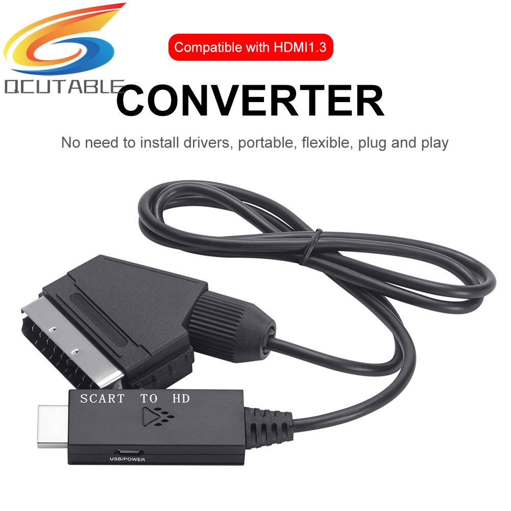 Bộ ChuyểN ĐổI Âm Thanh / Video 1m Scart Sang HDMI-compatible 1080P Cho Set-top Box