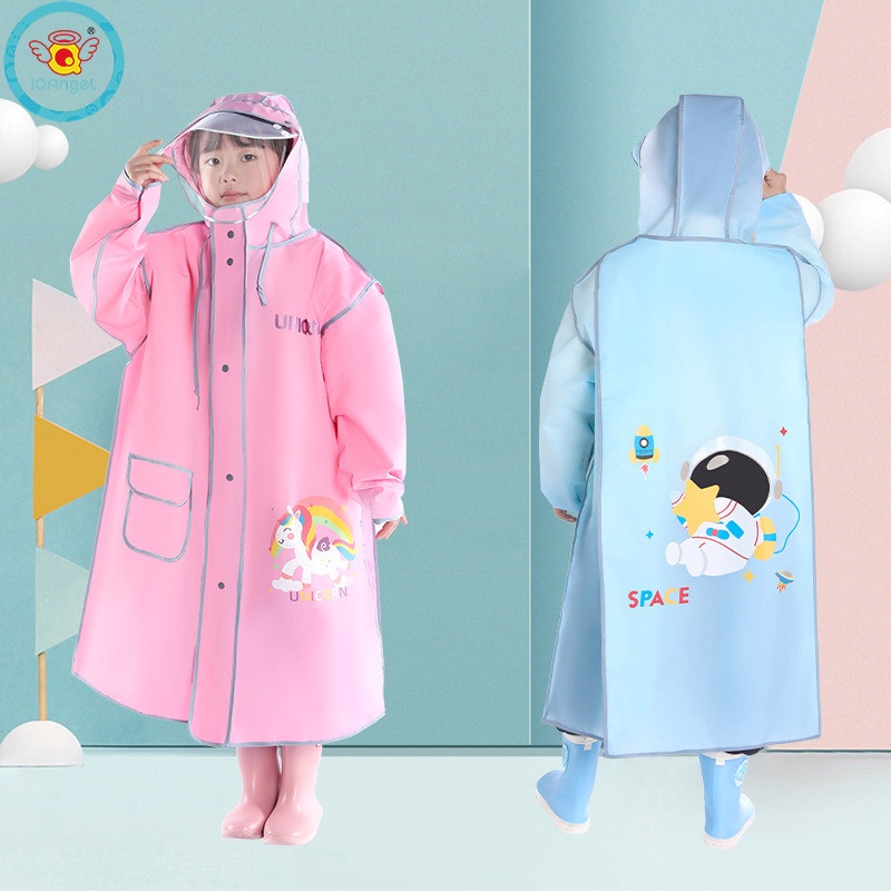 Áo Mưa Có Khóa Kéo Hai Vành Tiện Dụng Cho Bé Trai Gái